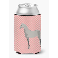 "Caroline's Treasures Orlov Trotter Horse Pink Check Decorative Can Hugger, Multicolor"
