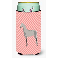 "Caroline's Treasures Orlov Trotter Horse Pink Check Decorative Can Hugger, Tall Boy, Multicolor"