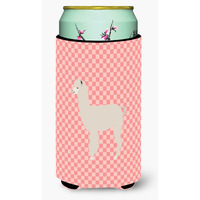 "Caroline's Treasures Alpaca Pink Check Decorative Can Hugger, Tall Boy, Multicolor"