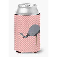 "Caroline's Treasures Rhea Pink Check Decorative Can Hugger, Multicolor"