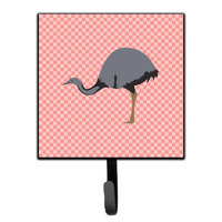 "Caroline's Treasures Rhea Pink Check Wall Hook, Small, Multicolor"