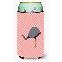 "Caroline's Treasures Rhea Pink Check Decorative Can Hugger, Tall Boy, Multicolor"
