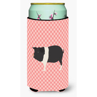"Caroline's Treasures Hampshire Pig Pink Check Decorative Can Hugger, Tall Boy, Multicolor"
