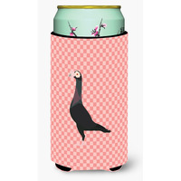 "Caroline's Treasures English Carrier Pigeon Pink Check Decorative Can Hugger, Tall Boy, Multicolor"