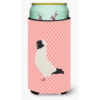 "Caroline's Treasures Nun Pigeon Pink Check Decorative Can Hugger, Tall Boy, Multicolor"