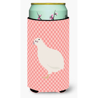 "Caroline's Treasures Texas Quail Pink Check Decorative Can Hugger, Tall Boy, Multicolor"
