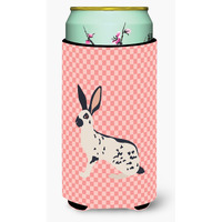 "Caroline's Treasures English Spot Rabbit Pink Check Decorative Can Hugger, Tall Boy, Multicolor"