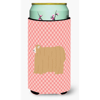 "Caroline's Treasures Lincoln Longwool Sheep Pink Check Decorative Can Hugger, Tall Boy, Multicolor"
