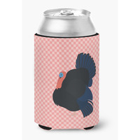 "Caroline's Treasures Norfolk Black Turkey Pink Check Decorative Can Hugger, Multicolor"