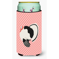"Caroline's Treasures Royal Palm Turkey Pink Check Decorative Can Hugger, Tall Boy, Multicolor"