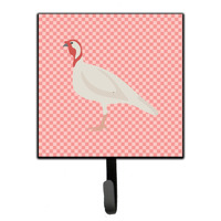 "Caroline's Treasures Pink Check Beltsville Small White Turkey Hen Wall Hook, Multicolor"