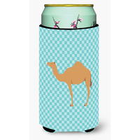 "Caroline's Treasures Arabian Camel Dromedary Blue Check Decorative Can Hugger, Tall Boy, Multicolor"