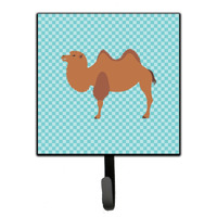 "Caroline's Treasures Bactrian Camel Blue Check Wall Hook, Small, Multicolor"