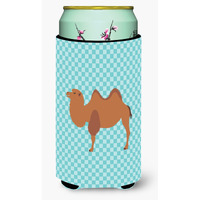 "Caroline's Treasures Bactrian Camel Blue Check Decorative Can Hugger, Tall Boy, Multicolor"