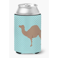 "Caroline's Treasures F1 Hybrid Camel Blue Check Decorative Can Hugger, Multicolor"