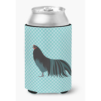 "Caroline's Treasures Sumatra Chicken Blue Check Decorative Can Hugger, Multicolor"