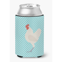 "Caroline's Treasures German Langshan Chicken Blue Check Decorative Can Hugger, Multicolor"
