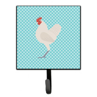 "Caroline's Treasures German Langshan Chicken Blue Check Wall Hook, Small, Multicolor"