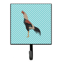 "Caroline's Treasures Kulang Chicken Blue Check Wall Hook, Small, Multicolor"