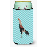 "Caroline's Treasures Kulang Chicken Blue Check Decorative Can Hugger, Tall Boy, Multicolor"