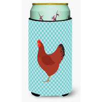 "Caroline's Treasures New Hampshire Red Chicken Blue Check Decorative Can Hugger, Tall Boy, Multicolor"