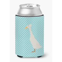 "Caroline's Treasures Bali Duck Blue Check Decorative Can Hugger, Multicolor"
