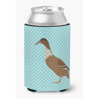 "Caroline's Treasures Dutch Hook Bill Duck Blue Check Decorative Can Hugger, Multicolor"