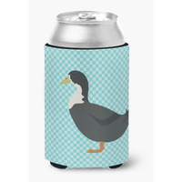 "Caroline's Treasures Swedish Duck Blue Check Decorative Can Hugger, Multicolor"