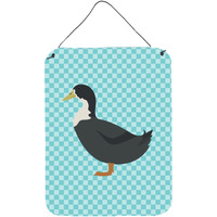 "Caroline's Treasures Swedish Duck Blue Check Metal Print, 16hx12w, Multicolor"