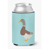 "Caroline's Treasures Saxony Sachsenente Duck Blue Check Decorative Can Hugger, Multicolor"