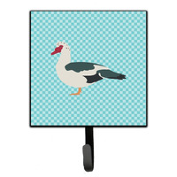 "Caroline's Treasures Muscovy Duck Blue Check Wall Hook, Small, Multicolor"