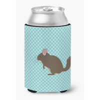 "Caroline's Treasures Chinchilla Blue Check Decorative Can Hugger, Multicolor"