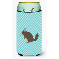 "Caroline's Treasures Chinchilla Blue Check Decorative Can Hugger, Tall Boy, Multicolor"