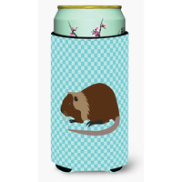 "Caroline's Treasures Coypu Nutria River Rat Blue Check Decorative Can Hugger, Tall Boy, Multicolor"