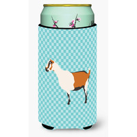 "Caroline's Treasures Alpine Goat Blue Check Decorative Can Hugger, Tall Boy, Multicolor"