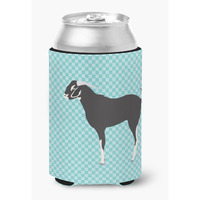 "Caroline's Treasures Black Bengal Goat Blue Check Decorative Can Hugger, Multicolor"