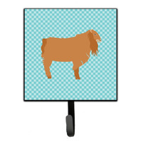 "Caroline's Treasures American Lamancha Goat Blue Check Wall Hook, Small, Multicolor"