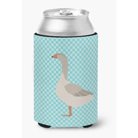 "Caroline's Treasures Steinbacher Goose Blue Check Decorative Can Hugger, Multicolor"
