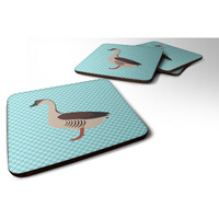 "Caroline's Treasures Chinese Goose Blue Check Decorative coasters, 3.5, Multicolor"
