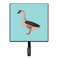 "Caroline's Treasures Chinese Goose Blue Check Wall Hook, Small, Multicolor"