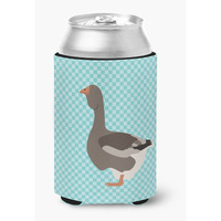 "Caroline's Treasures Toulouse Goose Blue Check Decorative Can Hugger, Multicolor"