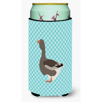 "Caroline's Treasures Toulouse Goose Blue Check Decorative Can Hugger, Tall Boy, Multicolor"