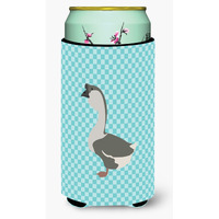 "Caroline's Treasures African Goose Blue Check Decorative Can Hugger, Tall Boy, Multicolor"