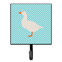 "Caroline's Treasures Shire Horse Blue Check Wall Hook, Small, Multicolor"