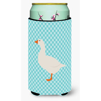 "Caroline's Treasures Shire Horse Blue Check Decorative Can Hugger, Tall Boy, Multicolor"