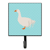 "Caroline's Treasures Sebastopol Goose Blue Check Wall Hook, Small, Multicolor"