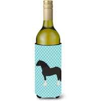 "Caroline's Treasures Pomeranian Rogener Goose Blue Check Decorative Bottle Hugger, 750 ml, Multicolor"