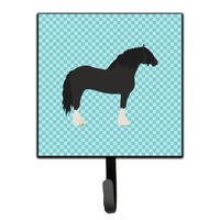 "Caroline's Treasures Pomeranian Rogener Goose Blue Check Wall Hook, Small, Multicolor"