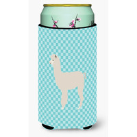 "Caroline's Treasures Alpaca Blue Check Decorative Can Hugger, Tall Boy, Multicolor"