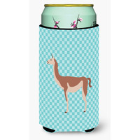 "Caroline's Treasures Guanaco Blue Check Decorative Can Hugger, Tall Boy, Multicolor"